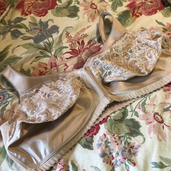 GLAMORIZE Size 56DD Bra Front Hook Comfort Style# 27-4444-9 Beige Lace NEW - Picture 15 of 16